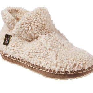Like New LL Bean Women's Cozy Slipper Booties, Pile Fleece